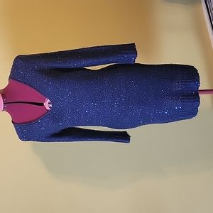 Sequined Navy Blue 'Starry Night' Dress